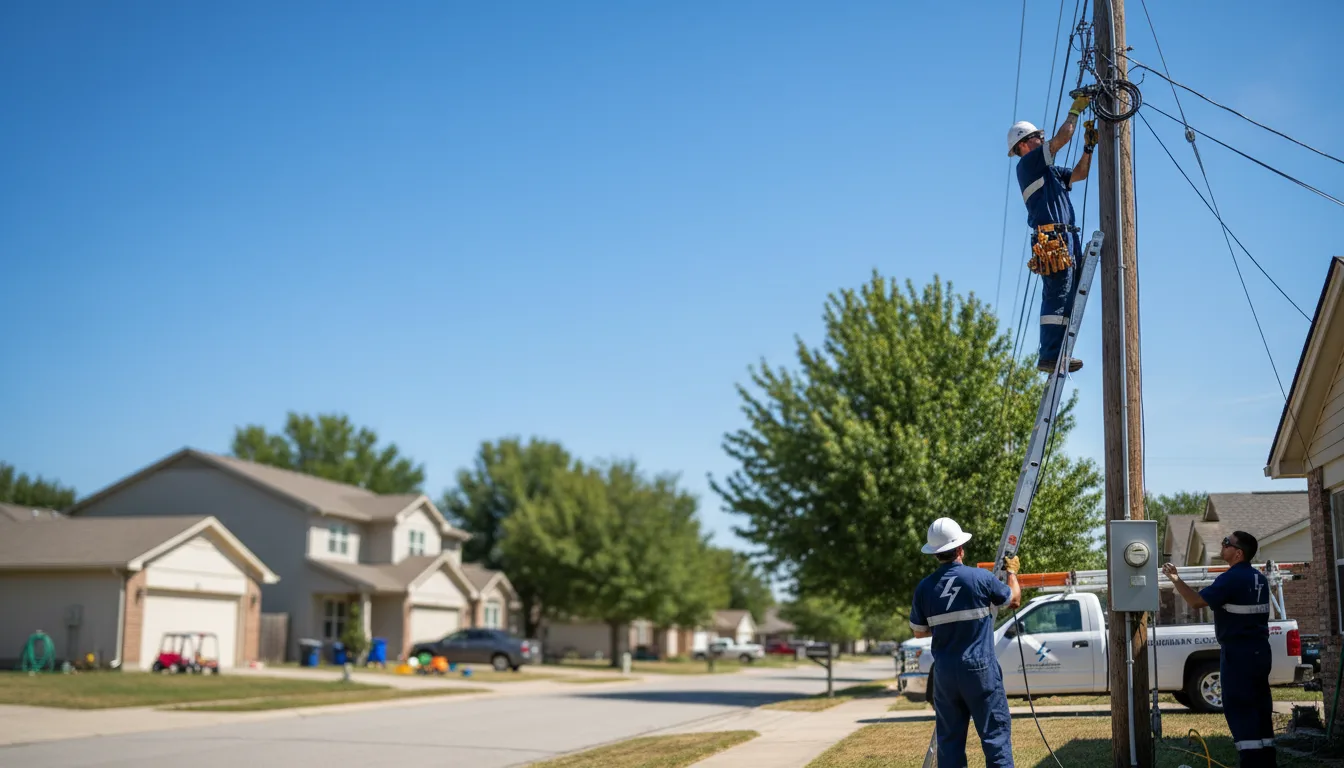 Residential electrician providing installation services in Sundown, TX